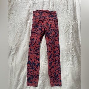 Lululemon cropped tropical print leggings